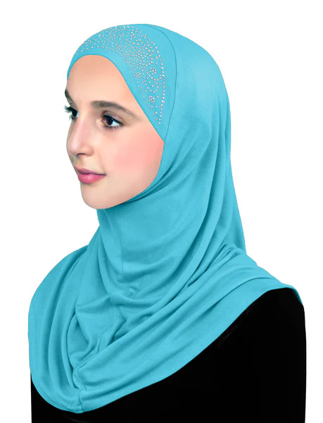 Lot of 12 JUNIOR SIZE Lycra Aiyah one piece Amira Hijab Pull On Headscarf Hijab