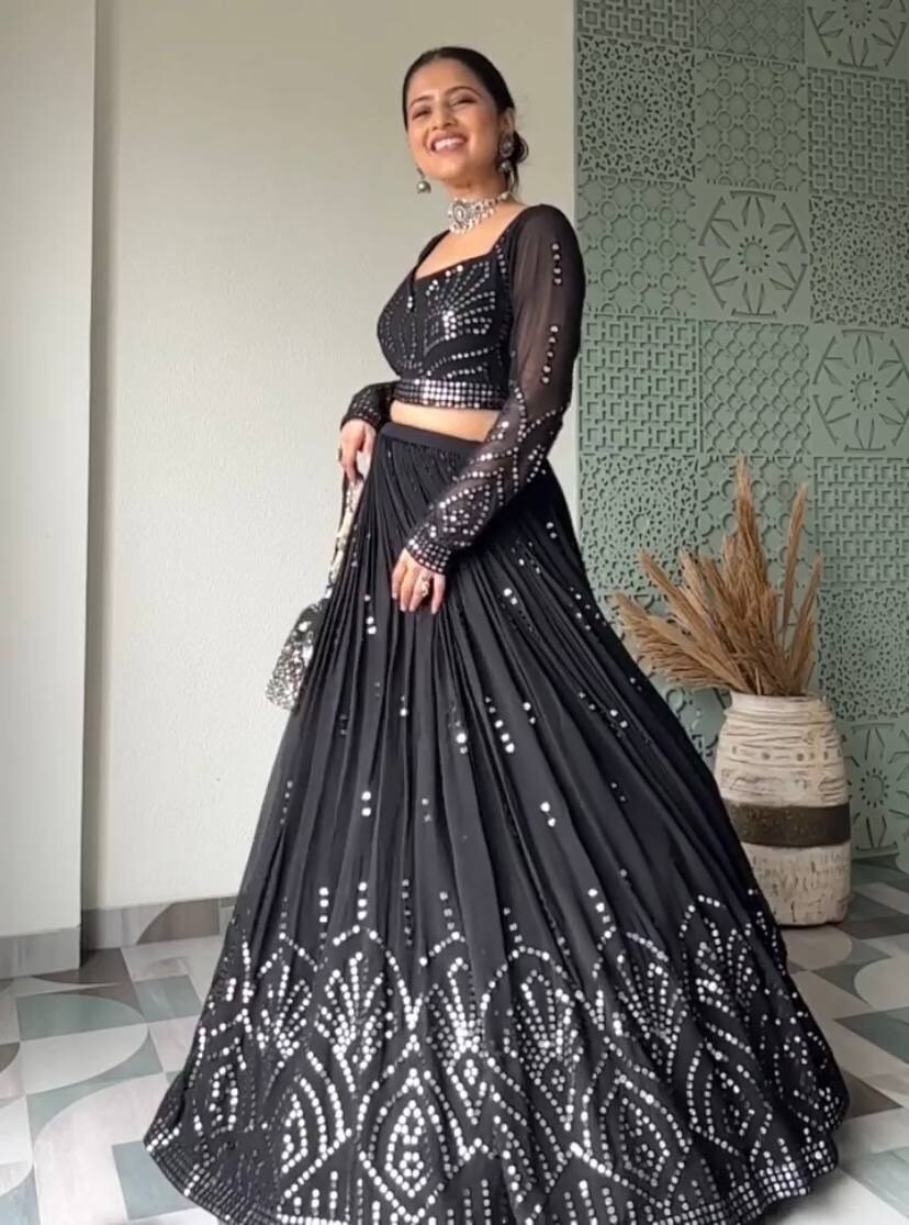 Beautiful Wedding Wear Faux Georgette Lehenga Choli With Dupatta For Women
