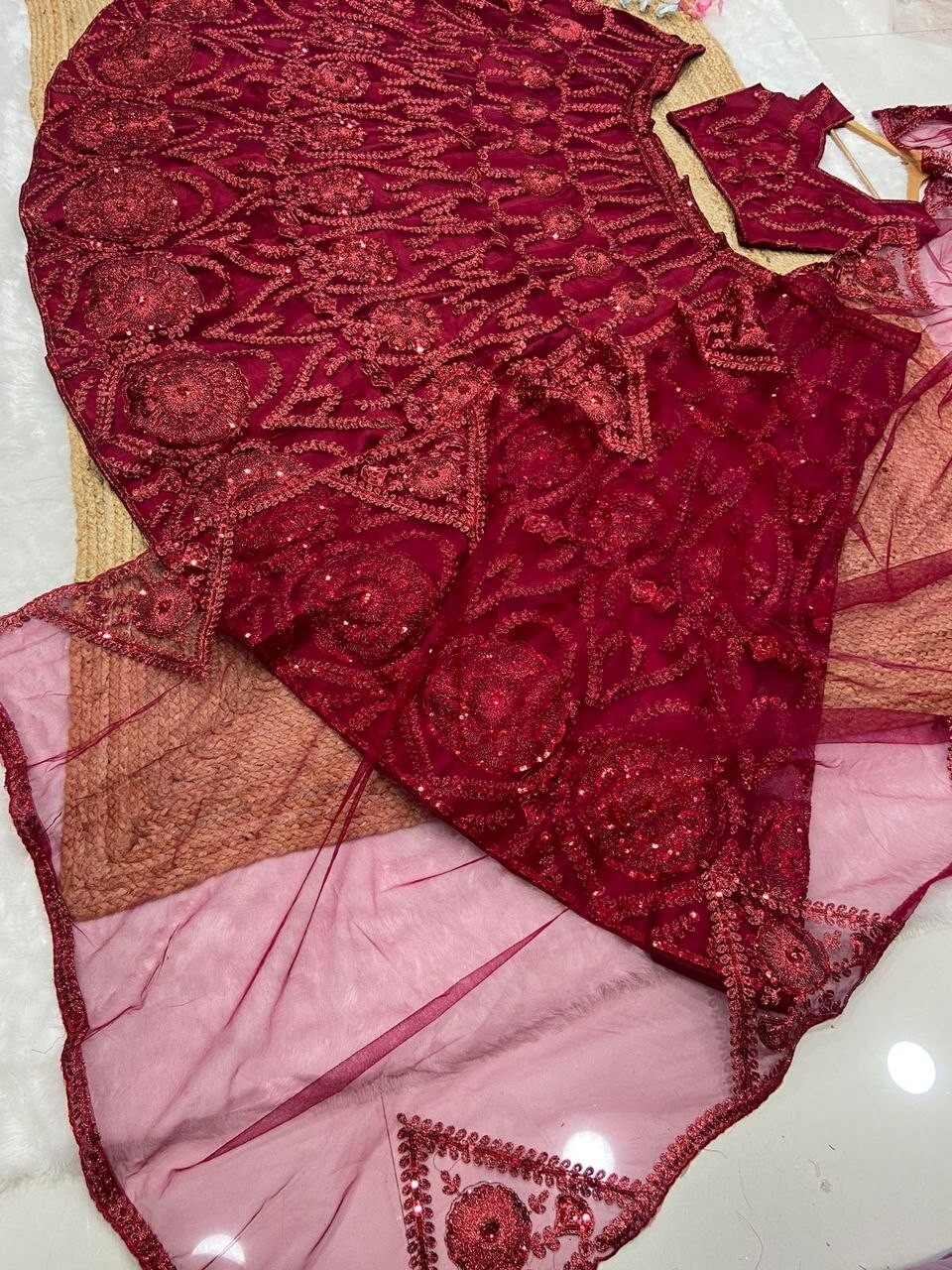 Launching New Premium Soft Net Lehenga Choli And Dupatta For Wedding /Party Wear