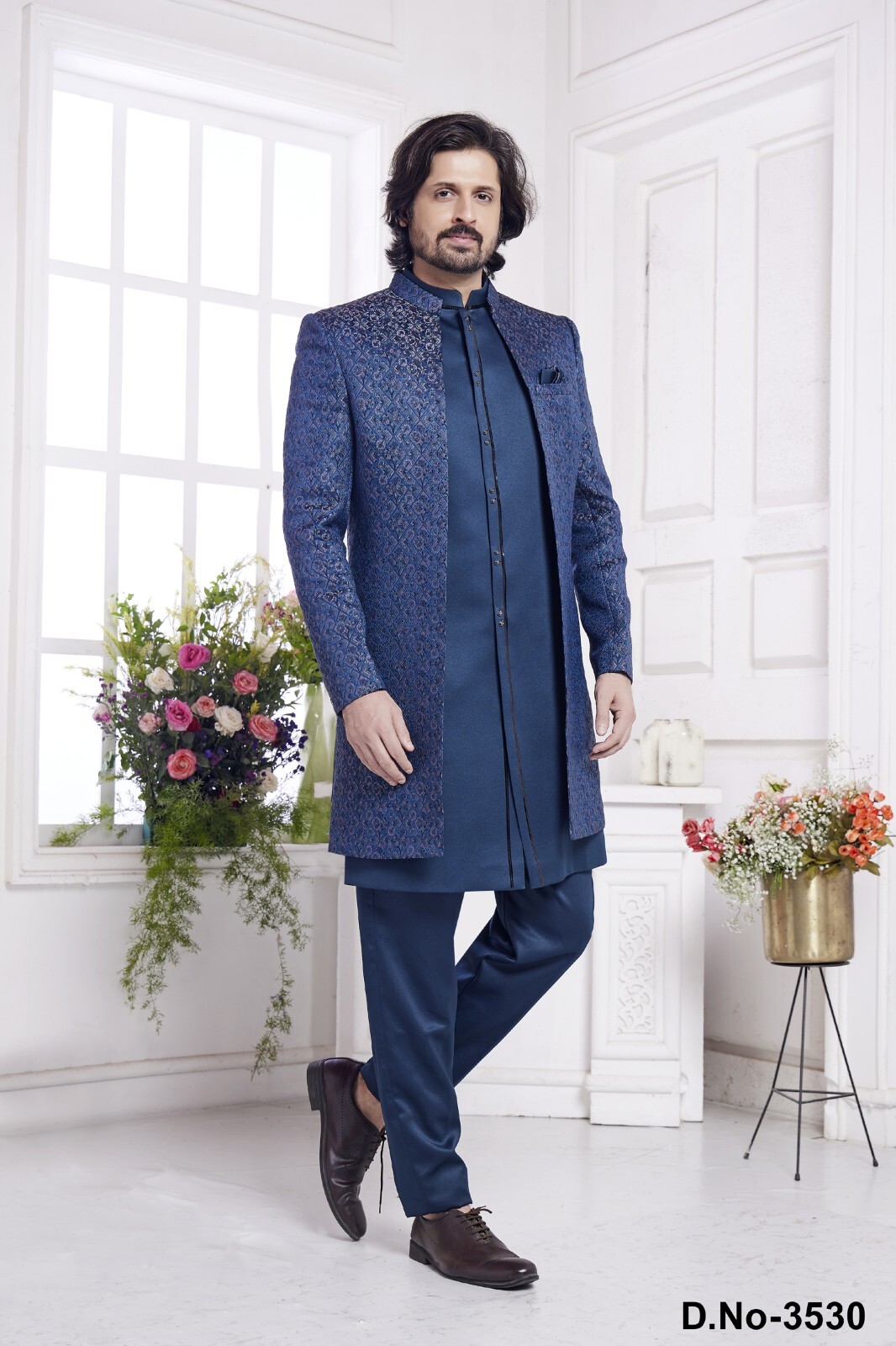 3 Pc Indian Designer Mens Wedding Wear Indo Western Ethnic Dress From India