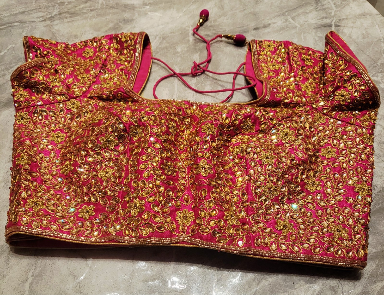 NEW Bollywood Saree Blouse Choli Wedding Party Wear Readymade Embroidered Sequin