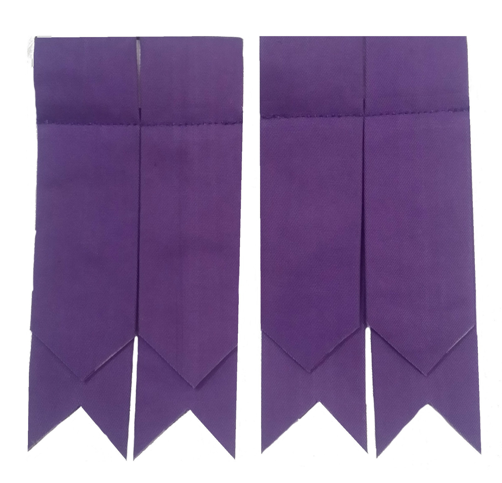 Scottish Kilt Hose Socks Flashes Plain Purple Color Garter Pointed/Highland Ware
