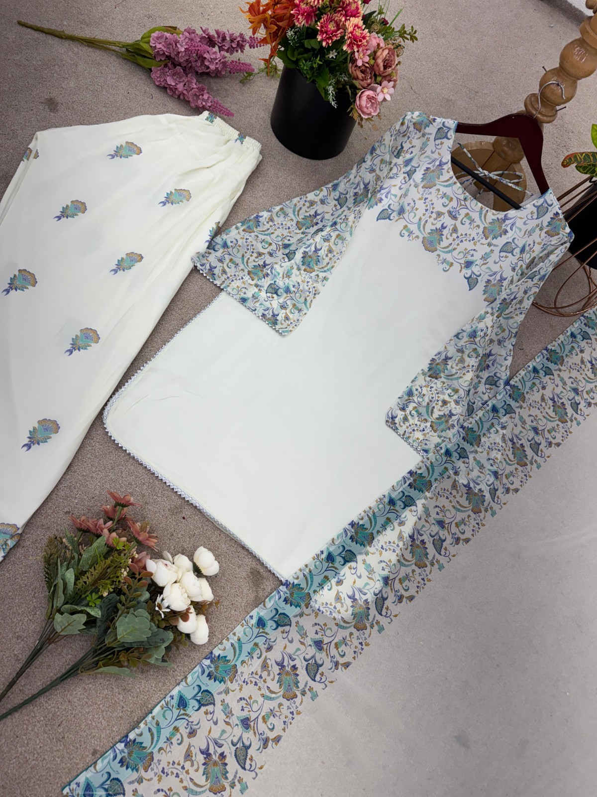 3 PIECE PAKISTANI DESIGNER FARSHI SHALWAR SUIT