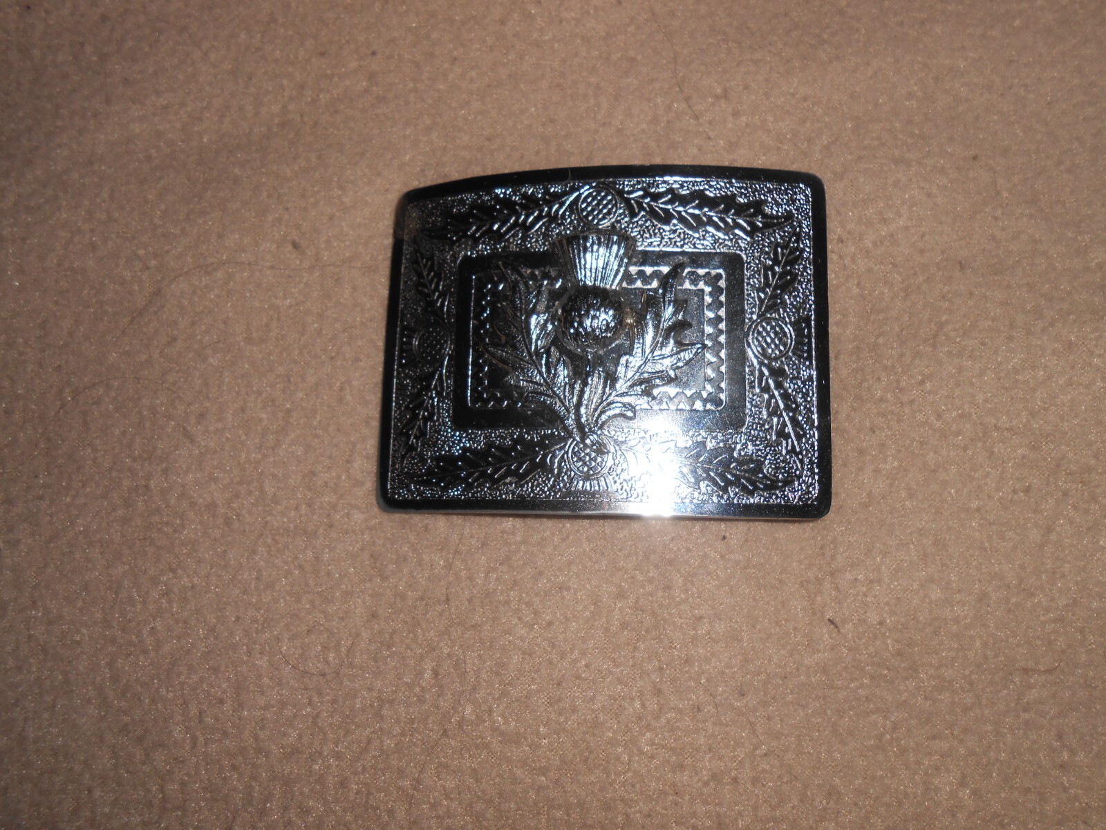 Celtic Design Kilt Belt Buckle Thistle Scottish Buckle Metal Unmarked