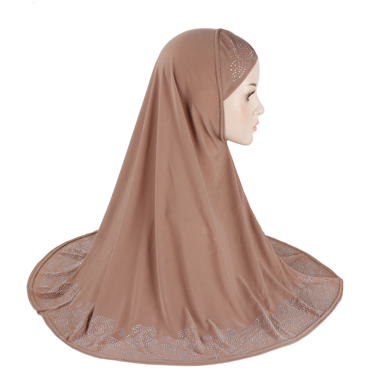 Women Hijab Muslim Rhinestone Instant Scarf Headties Turban Shawls Arab Shayla