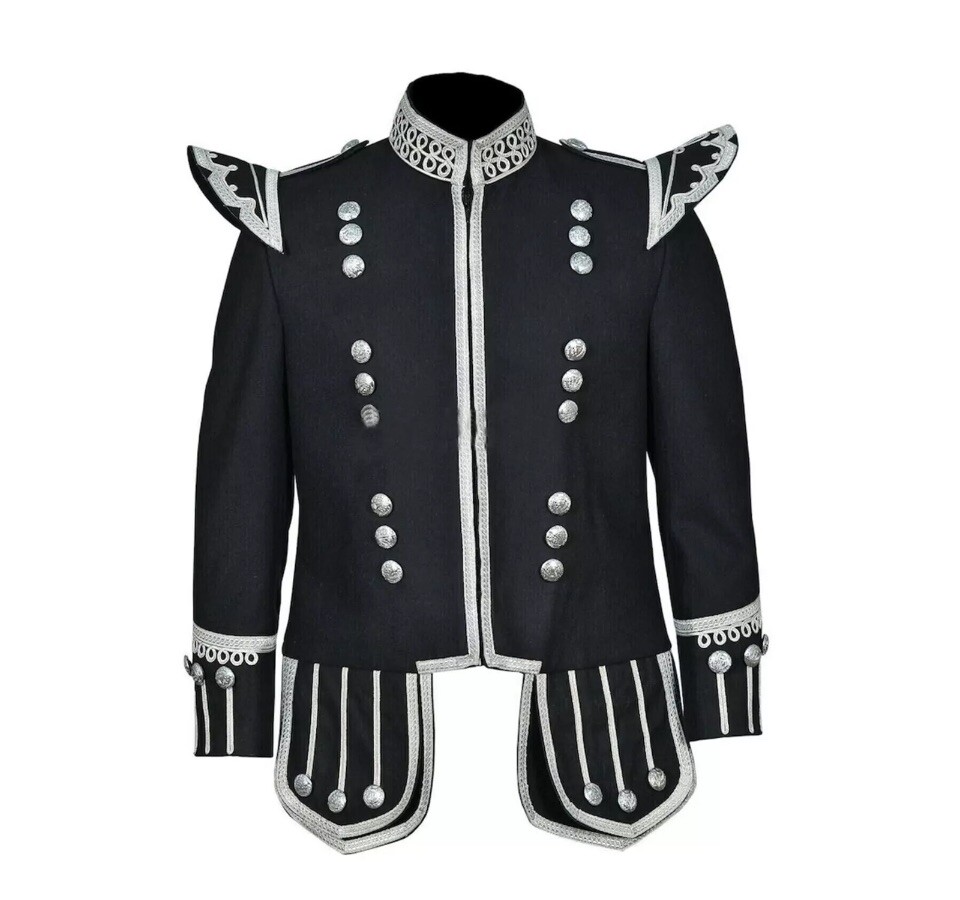 Scottish Men’s Fancy Doublet Kilt Jacket Military Uniform Doublet Jacket