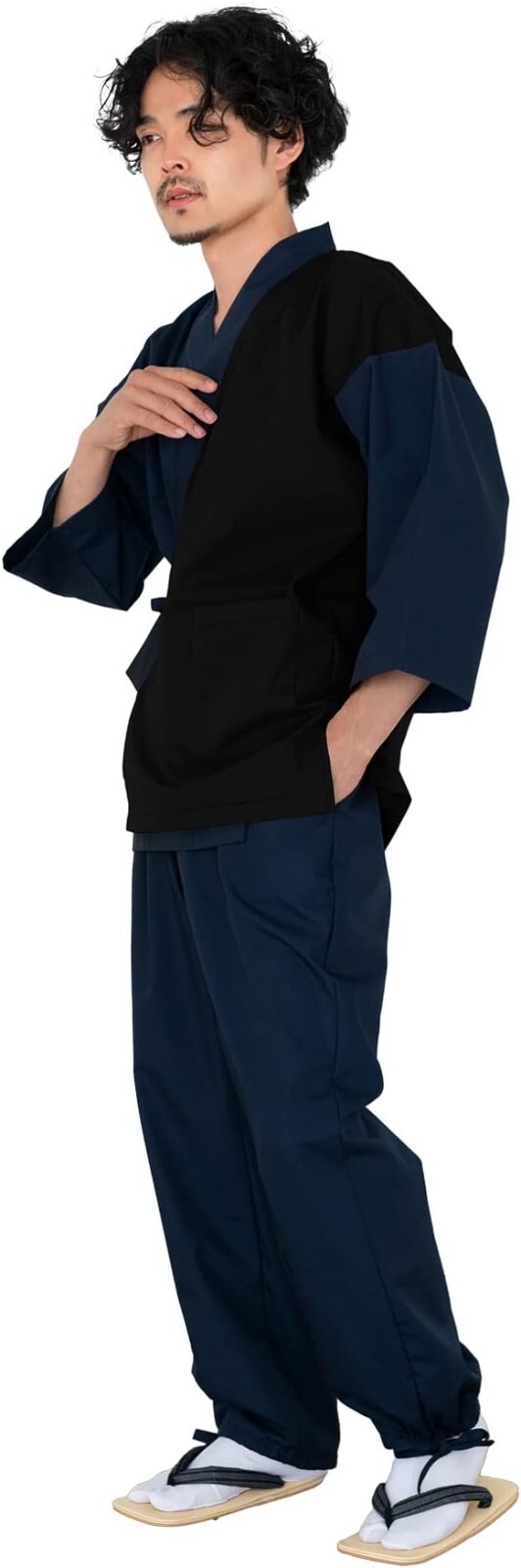 Japanese Traditional Samue Workwear Bicolor Relaxing New From Japan
