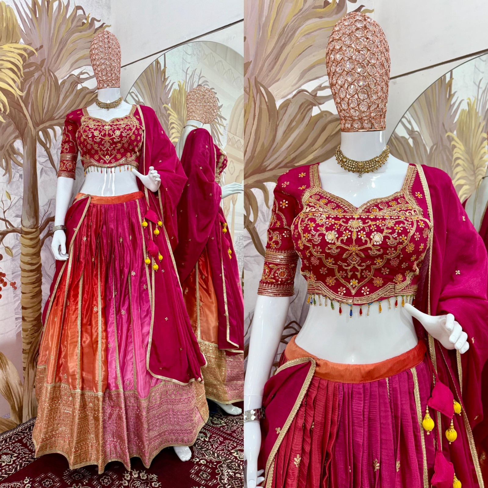 READY MADE LEHNGA CHOLI LEHENGA INDIAN WOMEN WEDDING BRIDAL PARTY WEAR PAKISTANI
