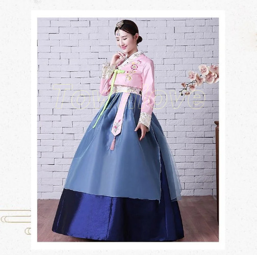New Traditional Korean Hanbok Dress Korean Folk Stage Dance Costume Hanbok Dress