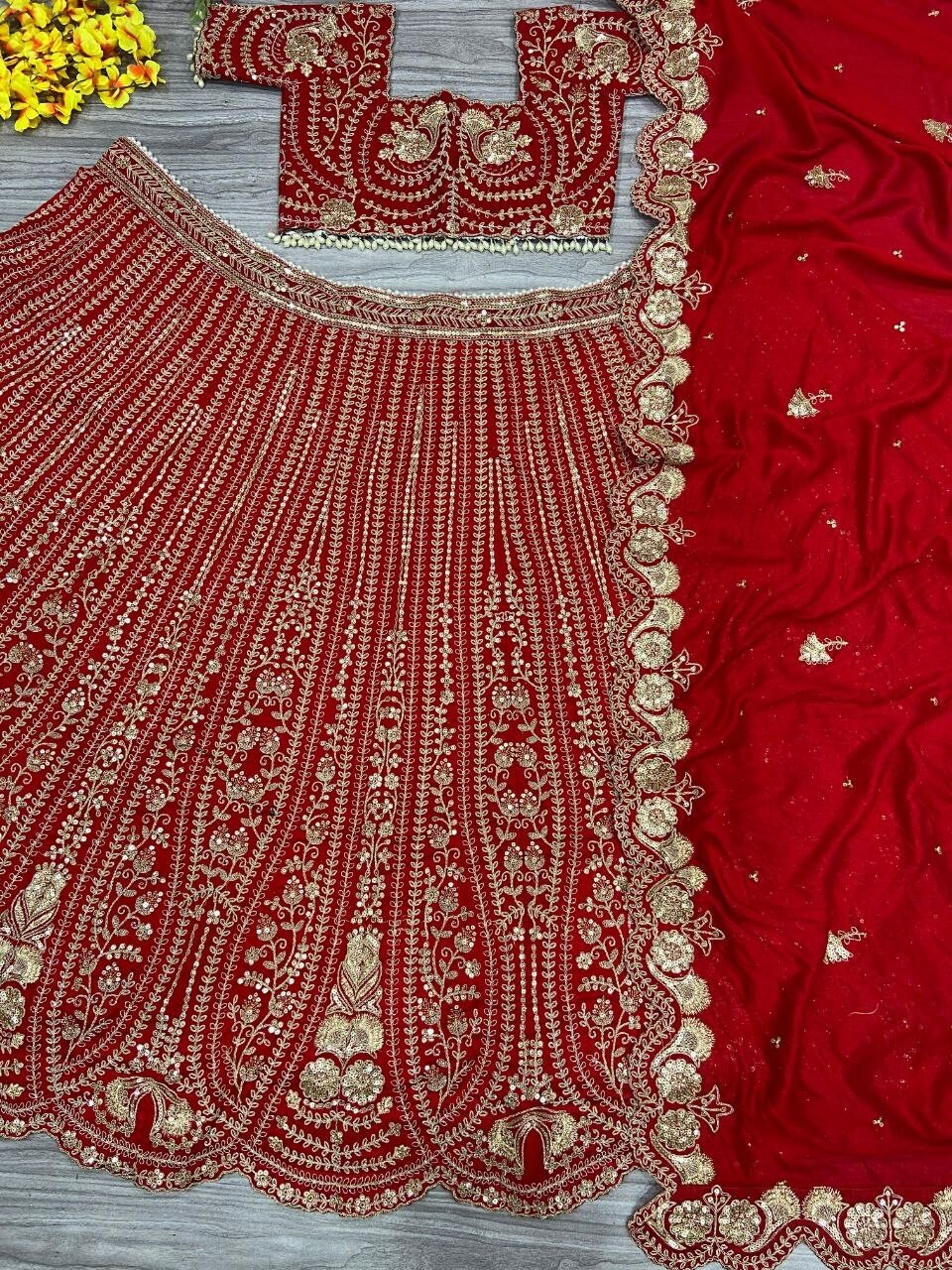 LATEST DESIGNER HEAVY BOOMER SILK LEHENGA CHOLI WITH DUPATTA FOR BRIDAL