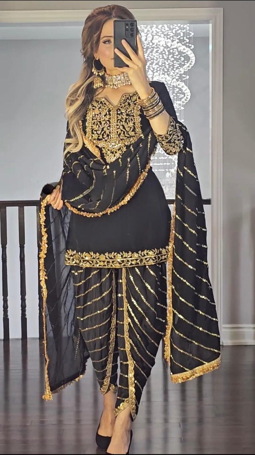DRESS BOLLYWOOD SUIT PAKISTANI INDIAN WEDDING DHOTI TOP SALWAR KAMEEZ PARTYWEAR