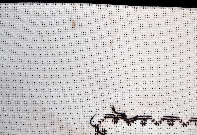 Rare Palestinian Embroidery Textile Wall Hanging Handmade Pre-Owned