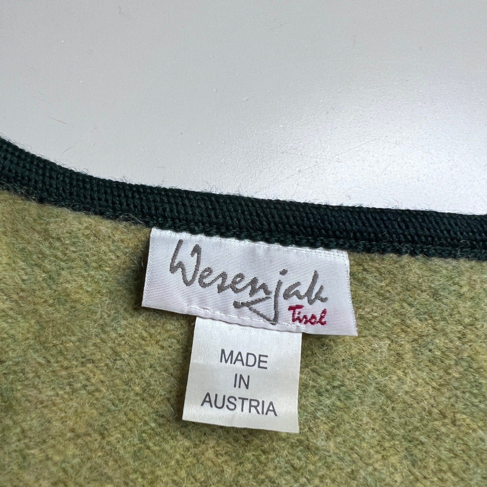 Wesenjak Tirol Boiled Wool Jacket Womens 52 Green Made in Austria Cardigan