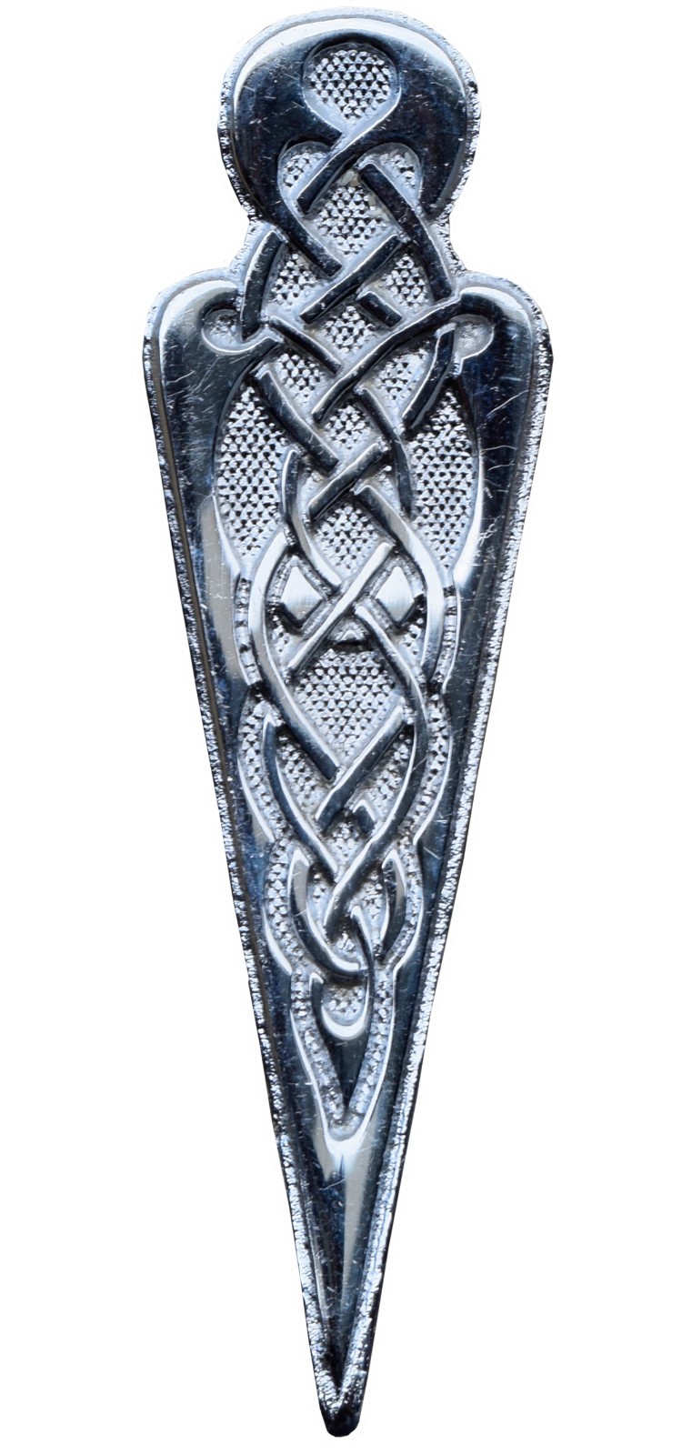Men Scottish Kilt Pins Highland Kilts Pin Celtic Knot Chrome Finish Swirl 4″ AAR
