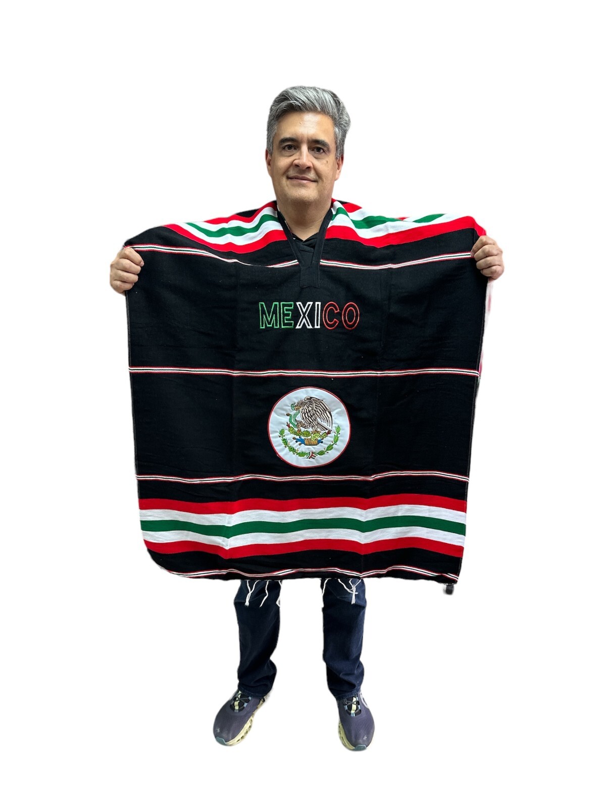 MEXICAN PONCHO, MEXICAN FLAG , SARAPE PONCHO , ONE SIZE , world cup Soccer