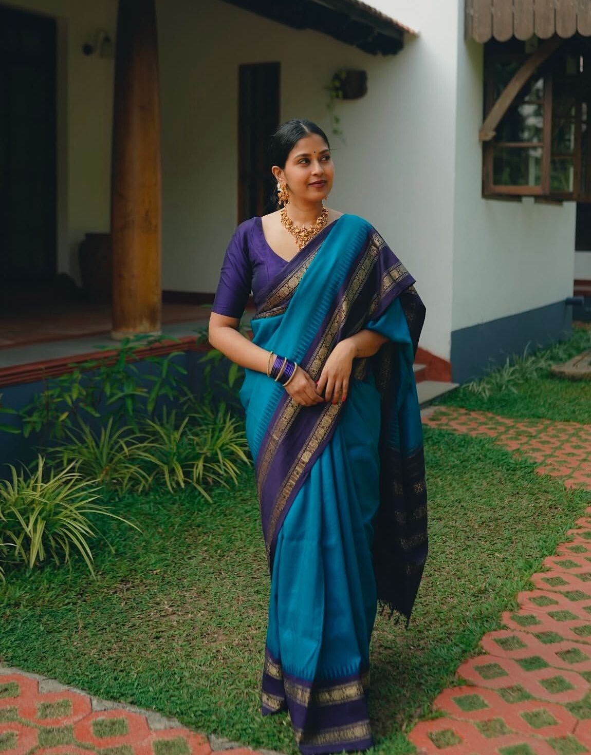 Indian Cotton Silk Saree With Unstitched Blouse Piece Festive Party Wear Sari