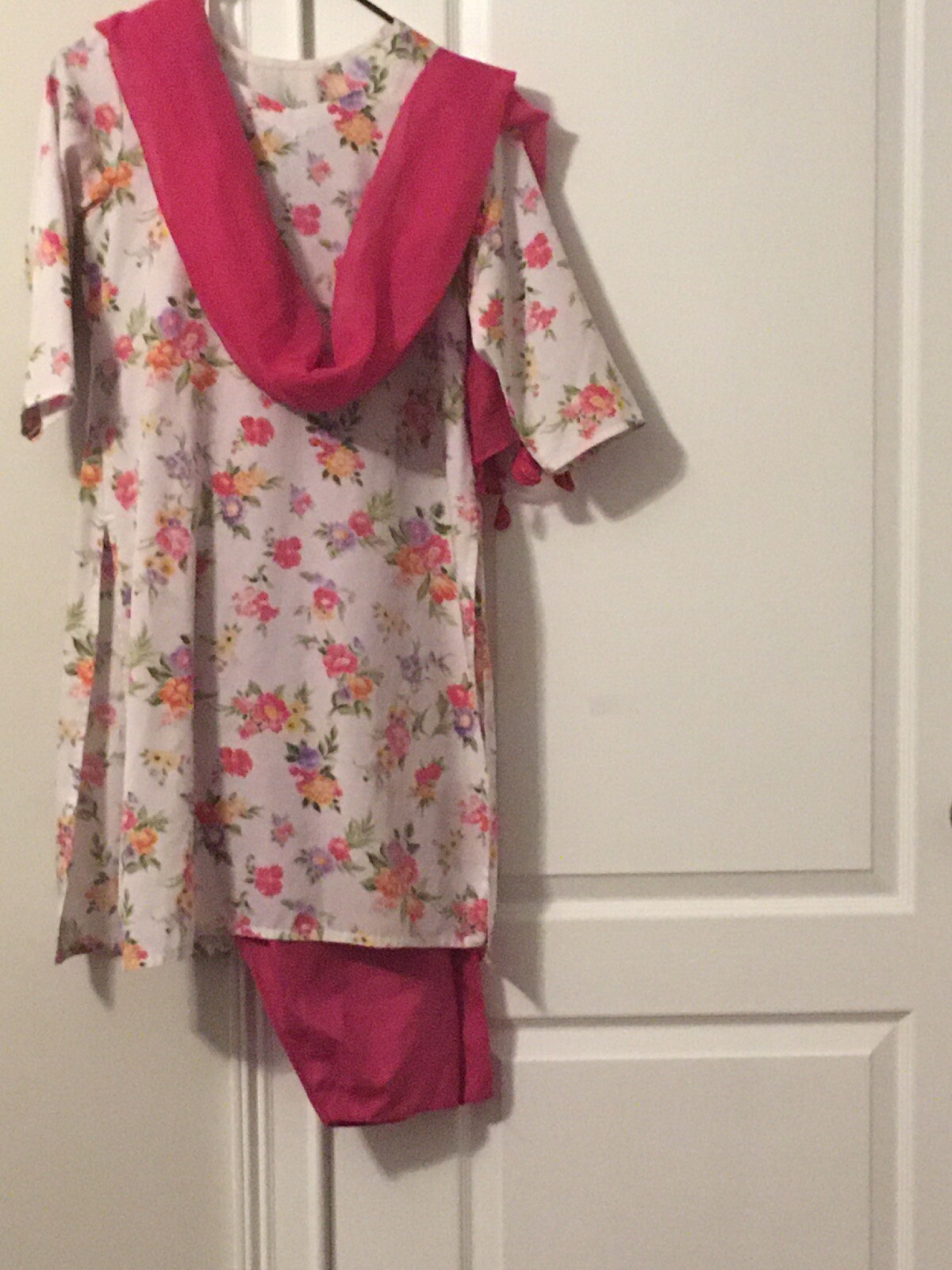 Simple Everyday One Time Worn 3Pc Salwar Kameez Indian Pakistani Gorl Size M