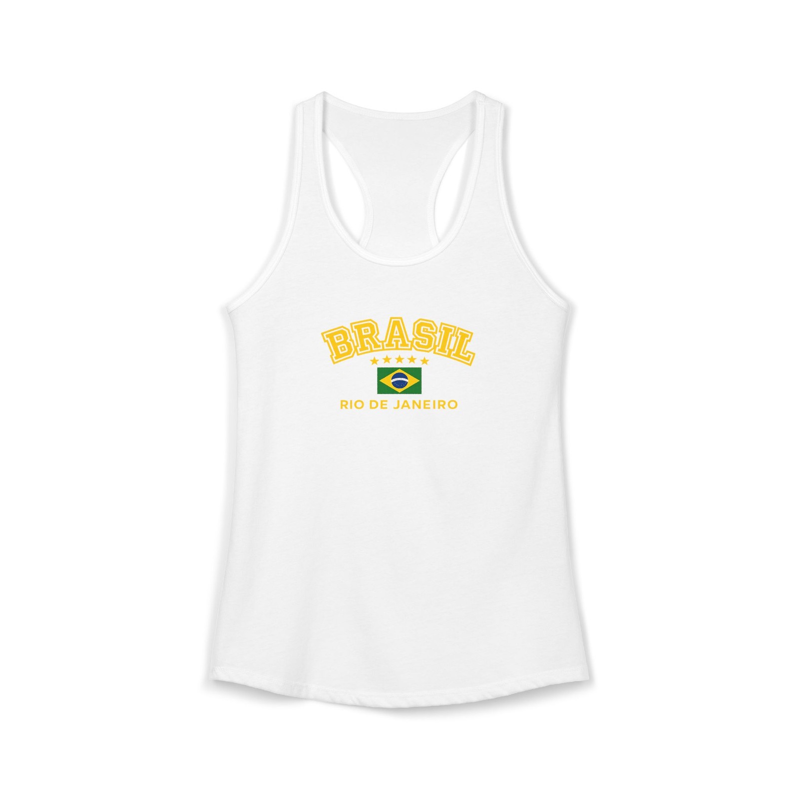 Brazil Sports Racerback Tank | Brasil Athletic Flag Design