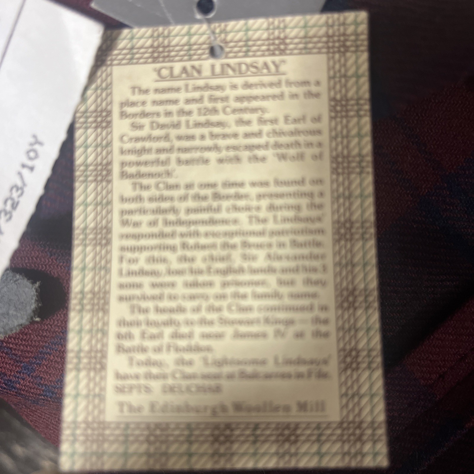 Child’s Kilt Edinburgh Woolen Mill Clan Lindsay Size 10 Years Scotland NWT