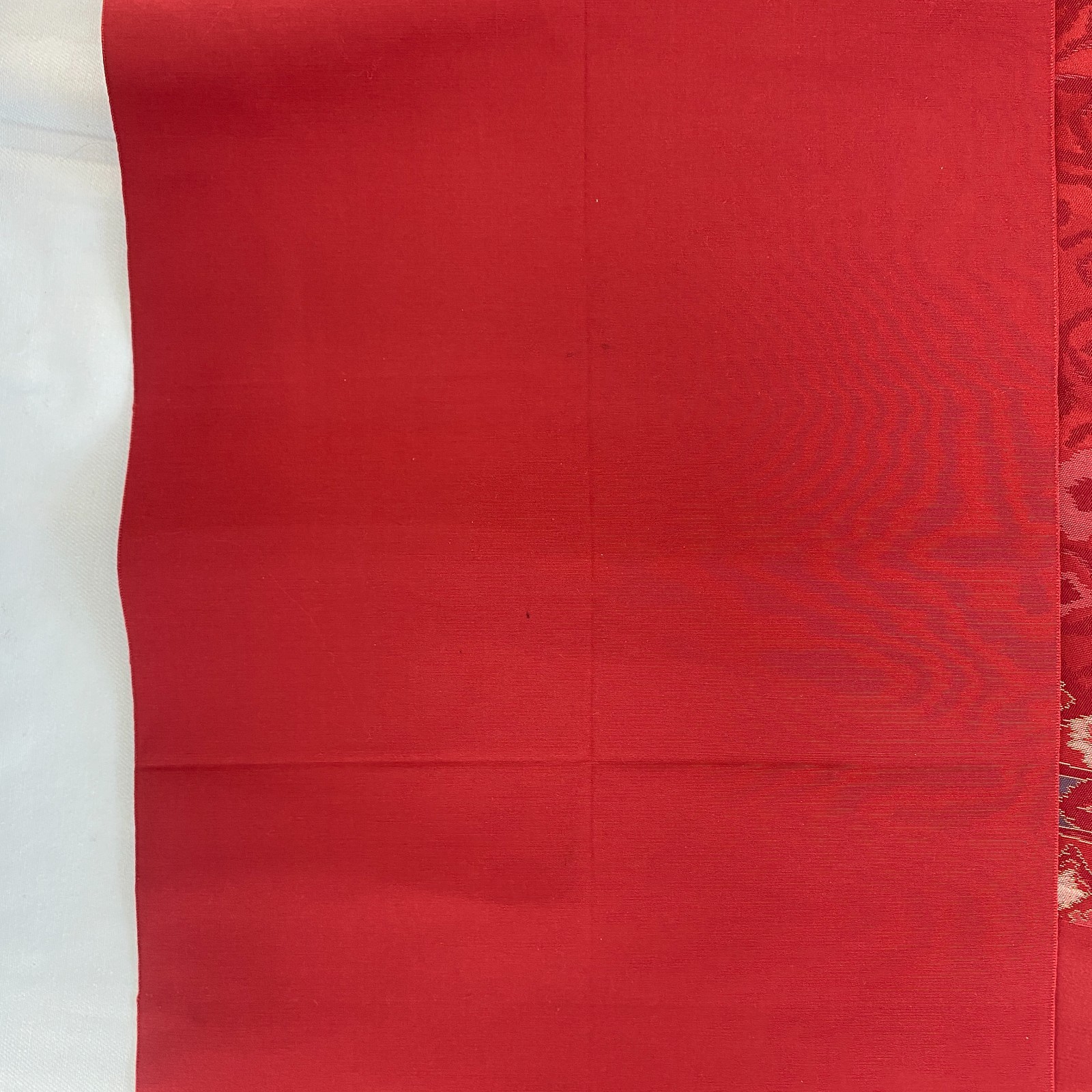 Japanese Vintage Kimono Nagoya Obi Silk Red Traditional Authentic 135x 11 in