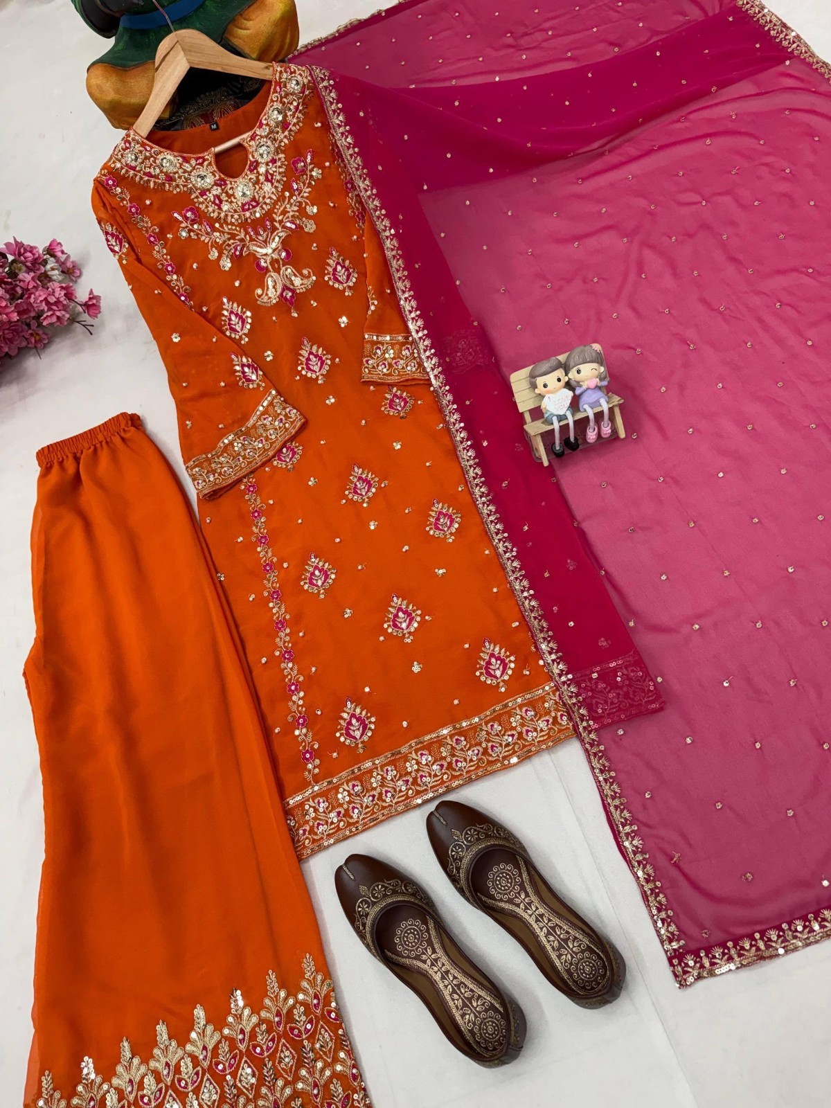 Designer Indian Pakistani kurti plazzo Bollywood Dress Party Wear Suit weddin