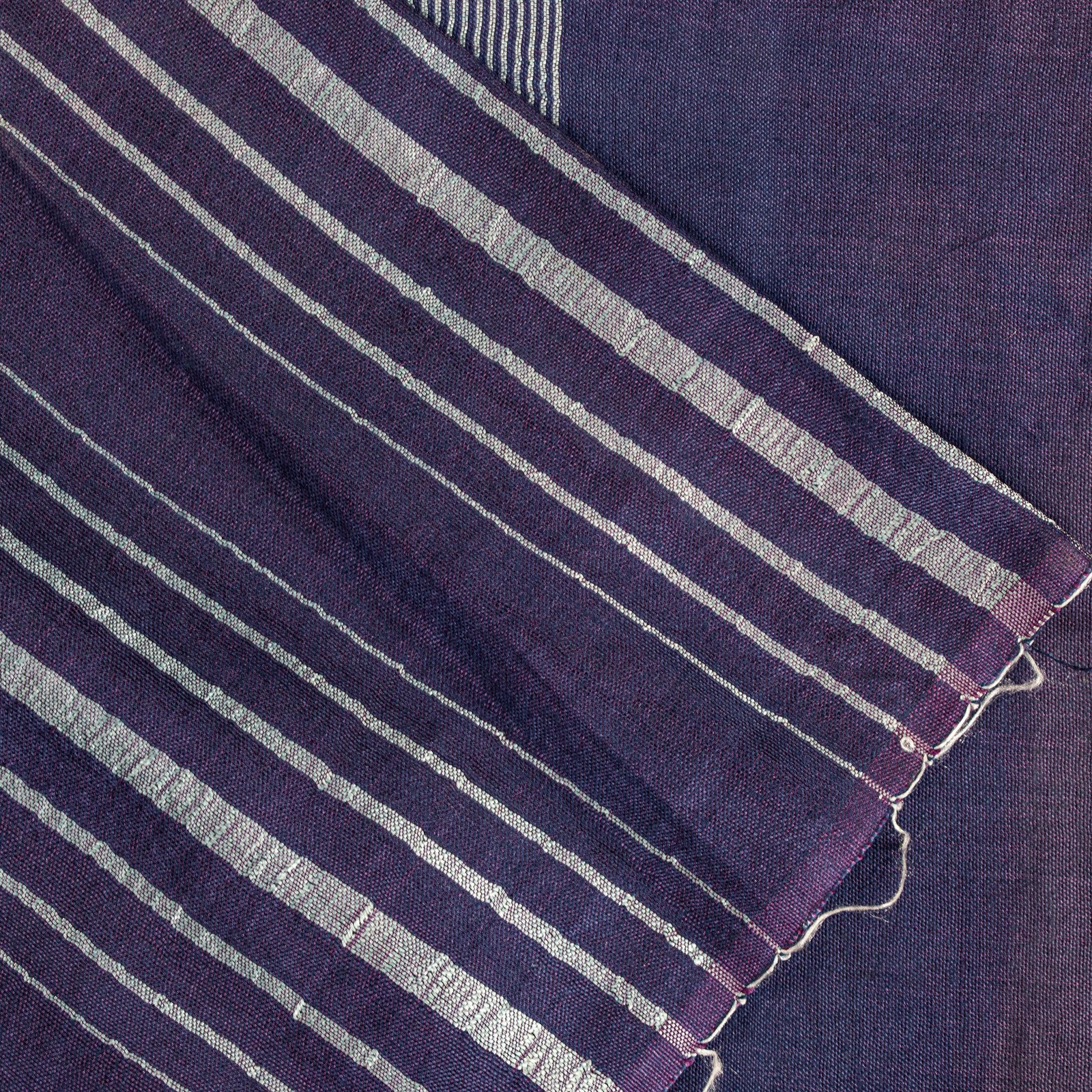 Sanskriti Vintage Purple Artificial Silk Saree Woven 6+Yd Craft Fabric Material