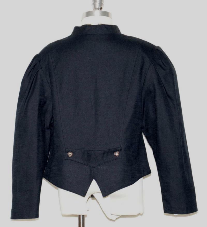 BLACK ~ COTTON & LINEN German Short Riding SUMMER Dress JACKET Over Coat 46 14 L
