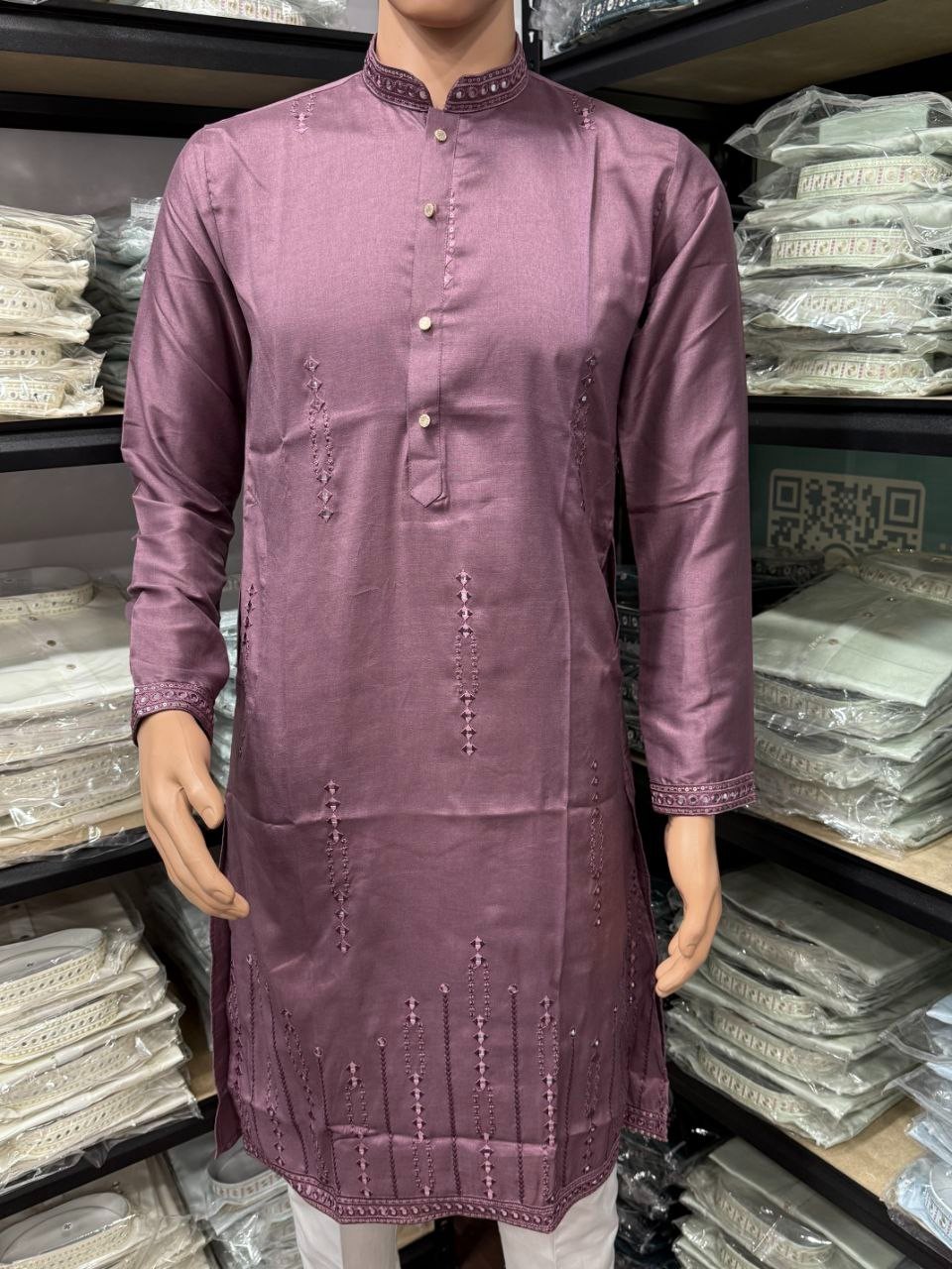 Men’s Ethnic Kurta Pajama Set Ready to Wear Soft Cotton Bottom Designer Finish