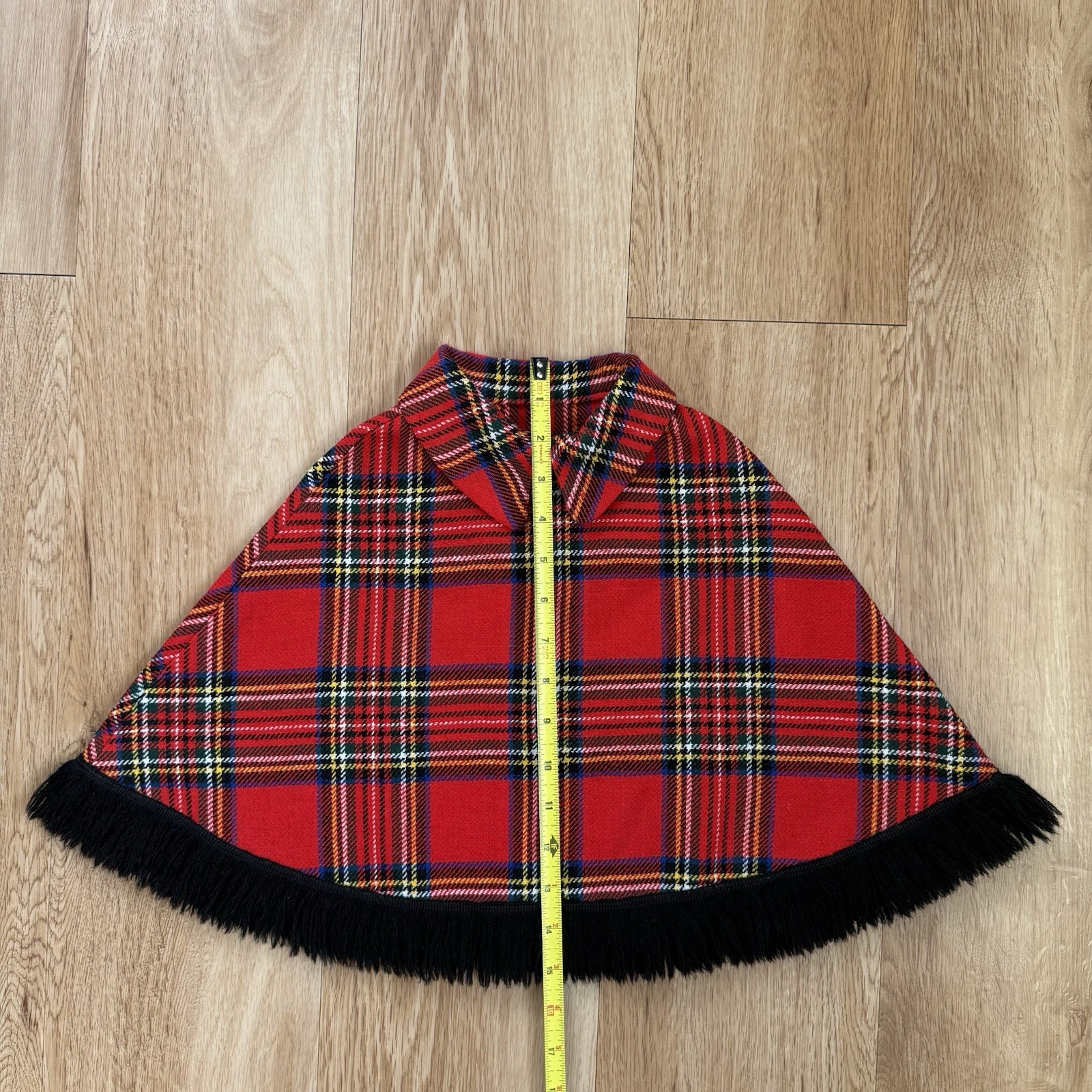 Vintage Tartan/Plaid Wool Blend Holiday Winter Cape Child Size Made in Scotland