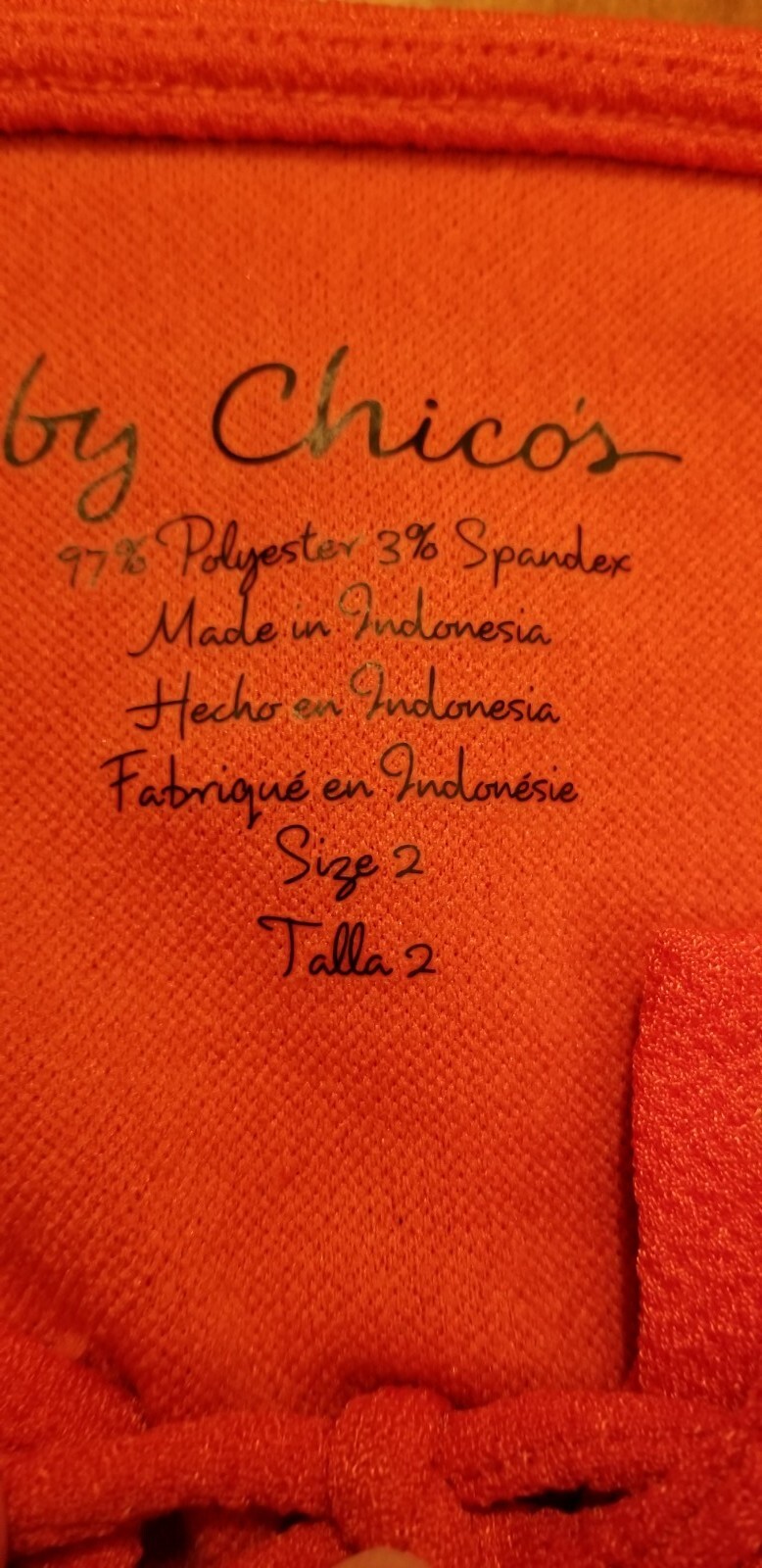 Chico’s Womens Bell Sleeve Lace-Up Poet Blouse Size 2 Orange/Pumpkin EUC Free Sh