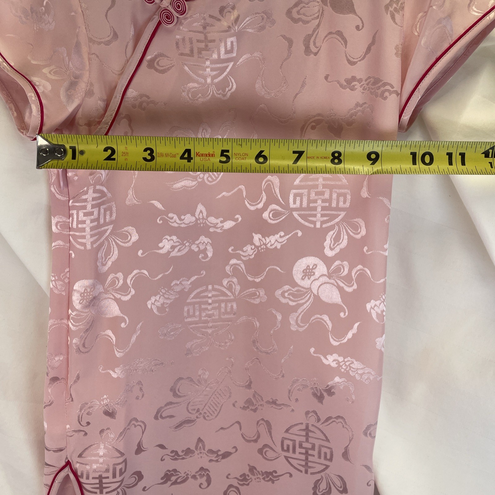 Oriental Style Girls Dress Cheongsam Qipao Asian Inspired Pink 100% Silk Size 4