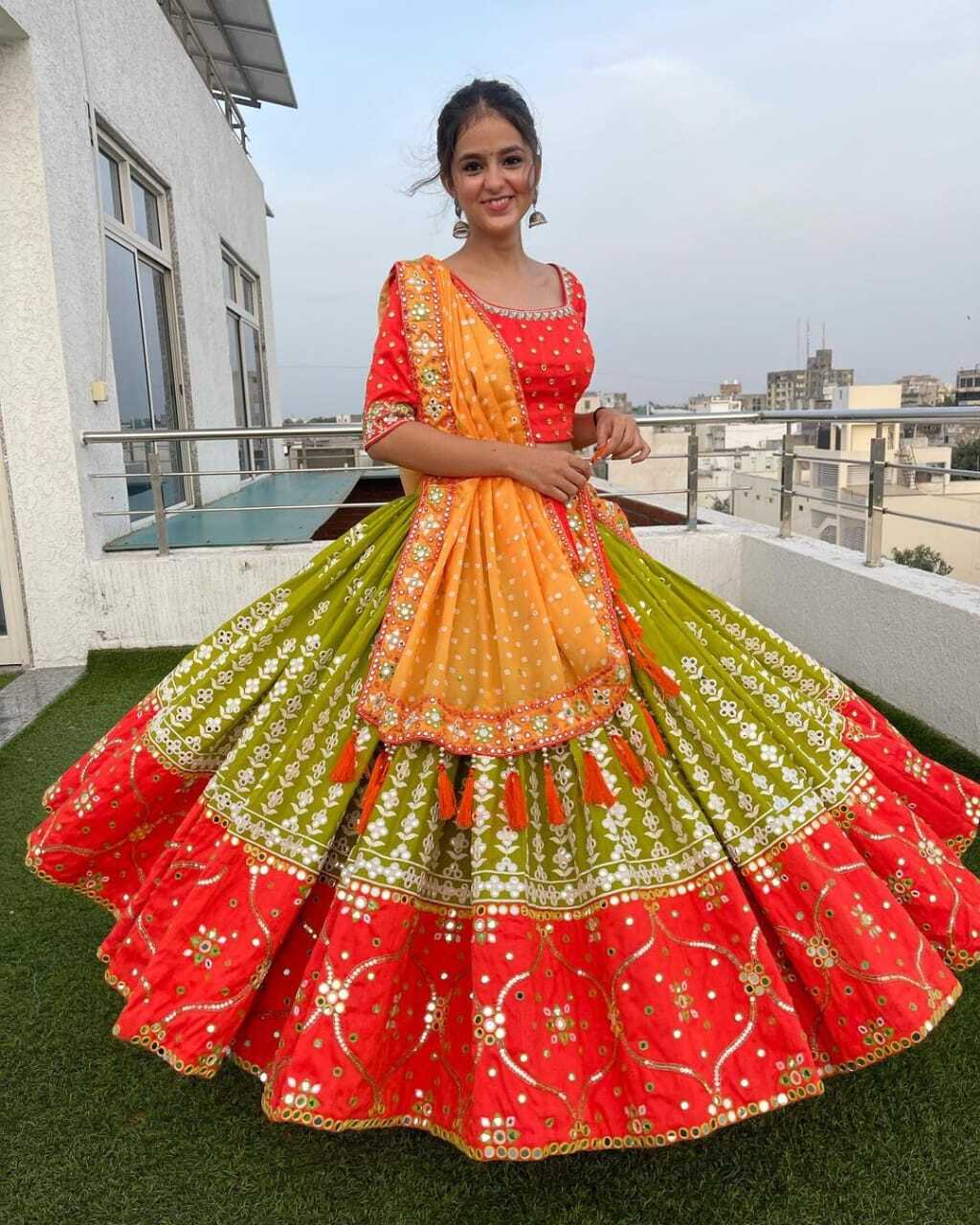 Chaniya Choli For Navratri, Garba lehenga women, Navratri Dress By Aadat export