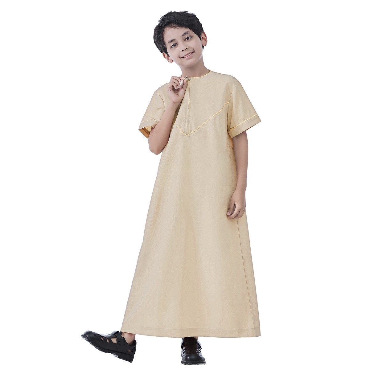 Islamic Kids Boys Abaya Thoub Thobe Kaftan Jubba Thawb Daffah Dishdasha Ramadan