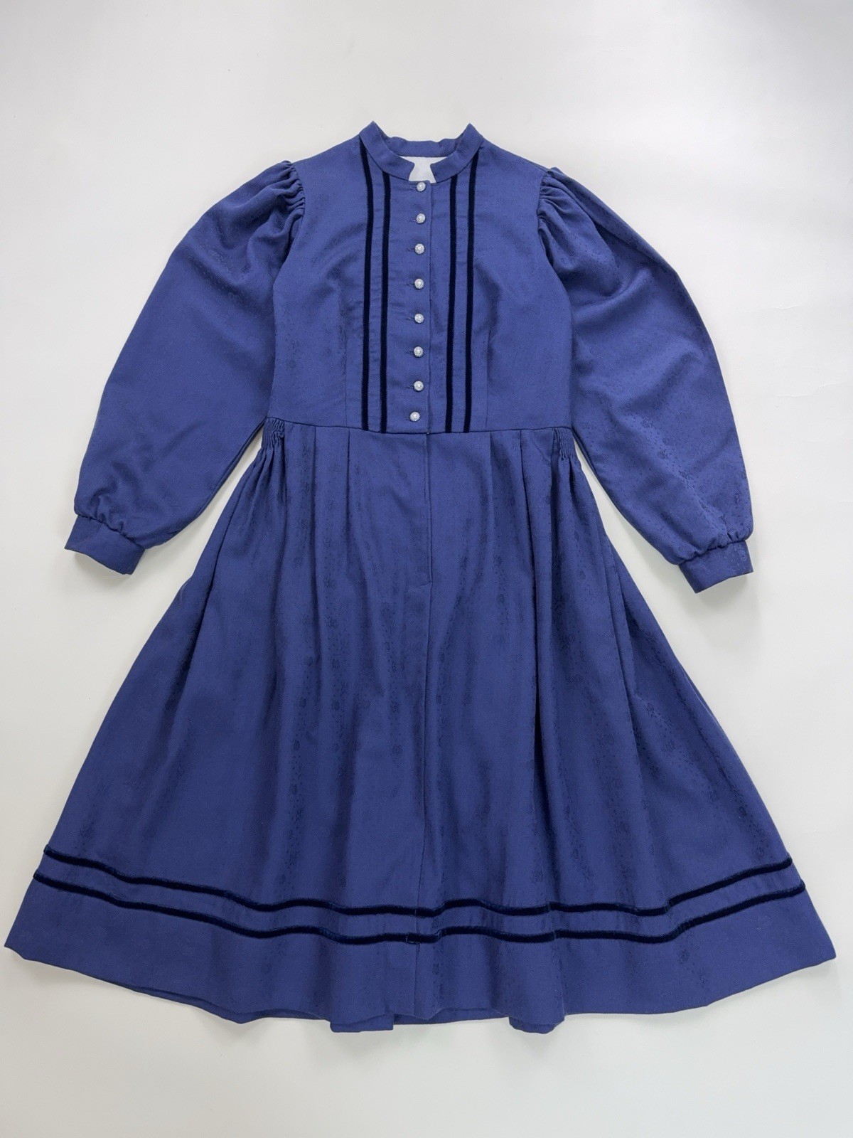 Vintage Bavarian Dirndl Dress 100% Wool Cottagecore Folk Prairie 2XL
