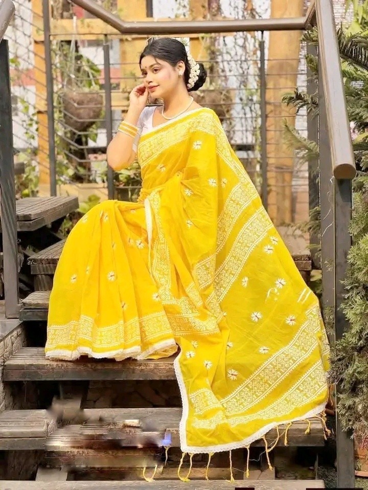 Women’s Jamdani Silk Saree Katan Silk saree for women without Blouse Pieces