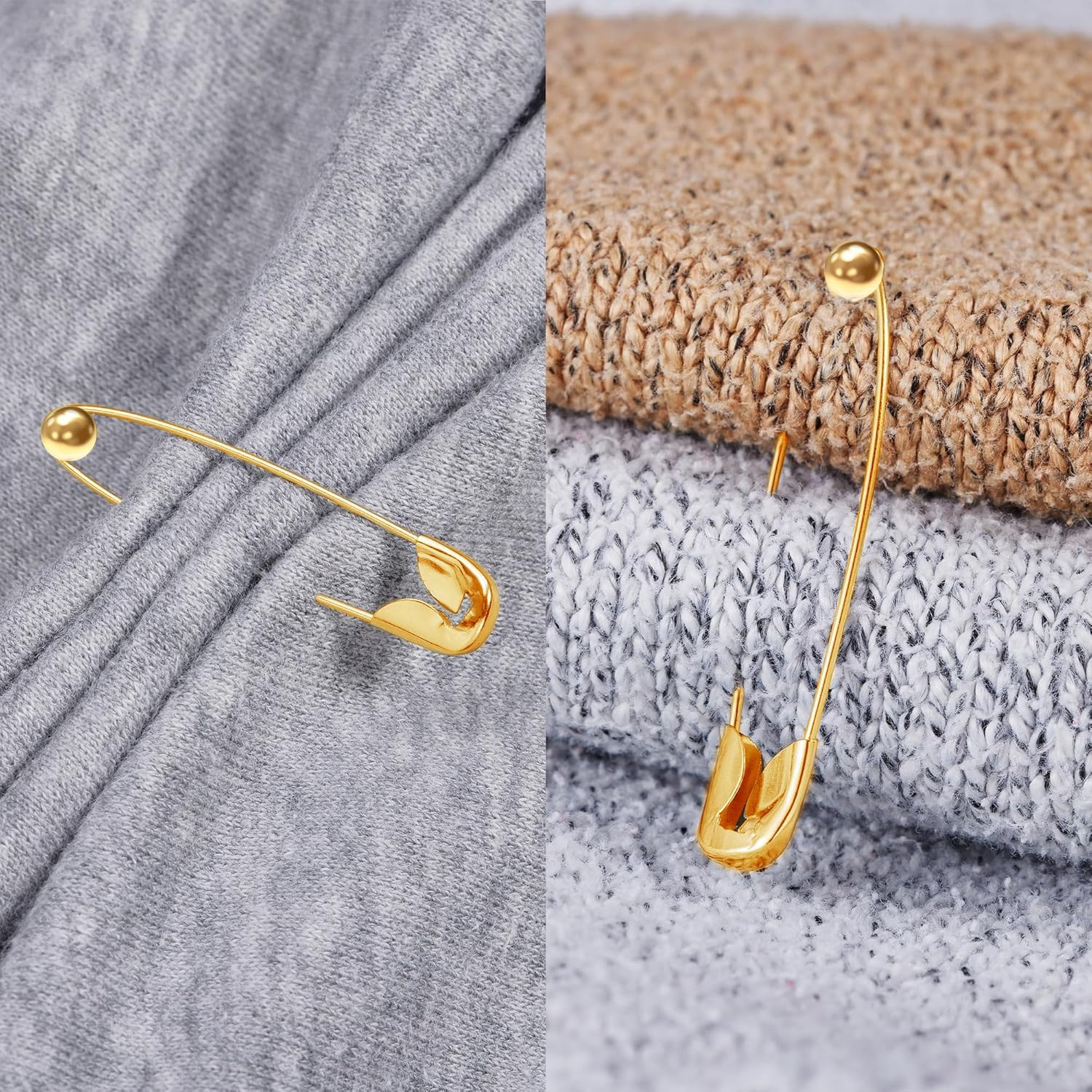 Fashions Metal Balls Safety Pin Set Saree Pallu Pleats Hijab Locking Pinning Cl