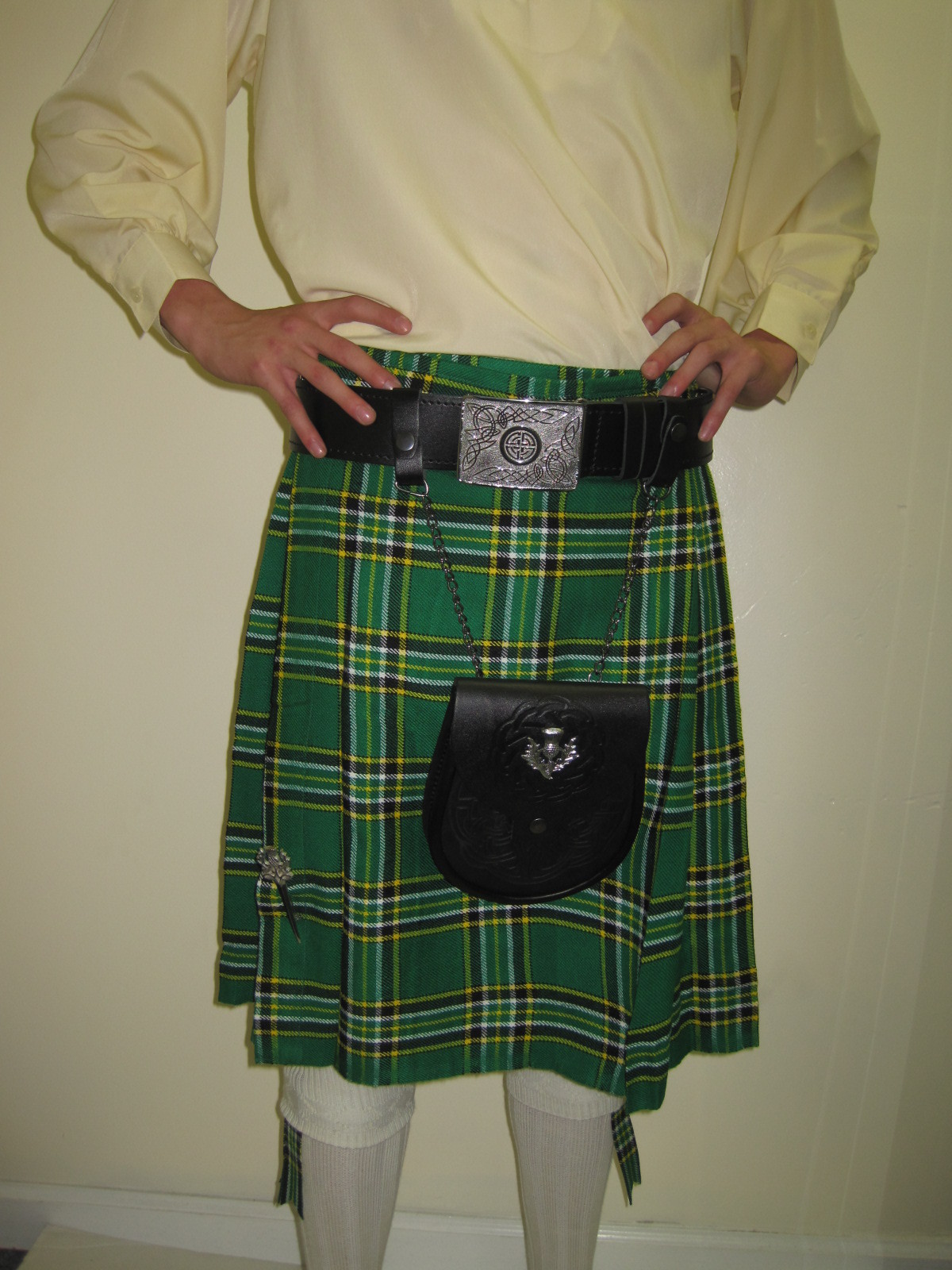 Irish Heritage Tartan Kilt – St Patrick’s Day Special – Mens Waist Size 52