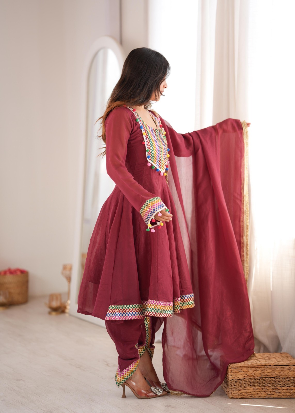 DRESS BOLLYWOOD SUIT PAKISTANI INDIAN WEDDING ANARKALI DHOTI SALWAR KAMEEZ EID