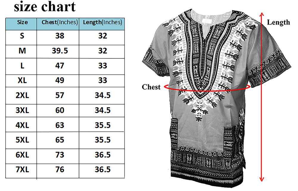 Off White African Unisex Dashiki Shirt DP3830 Small to 7XL Plus Size