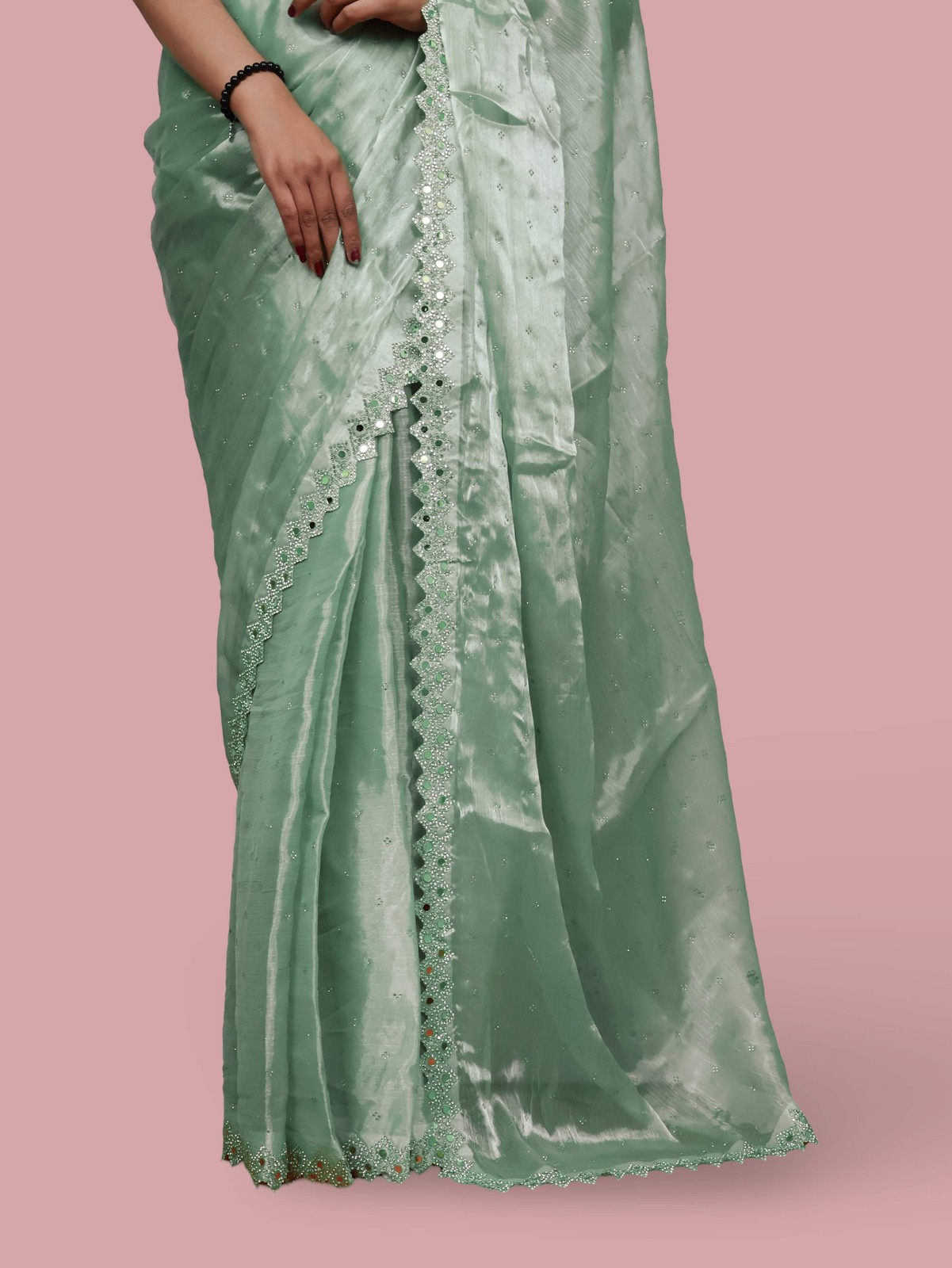 Designer Saree with Heavy Sequin & Stone Work by Shreekama