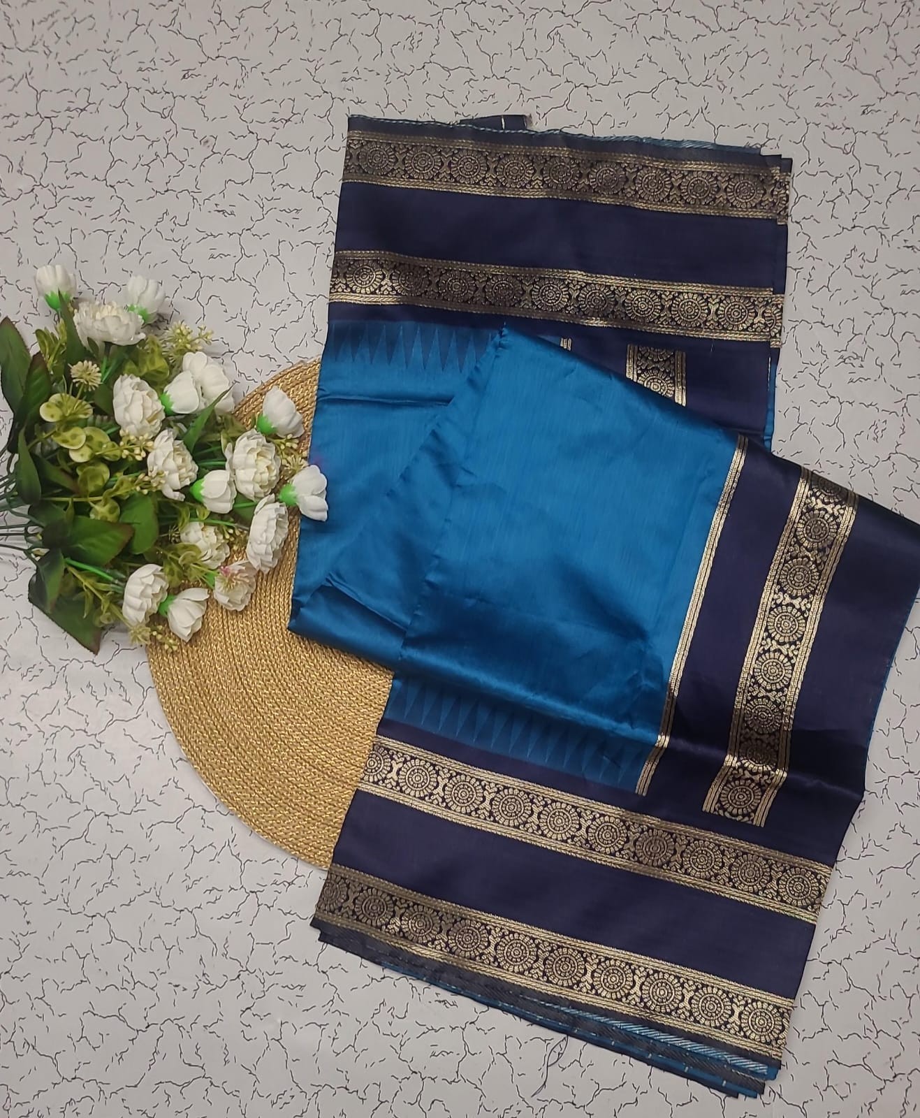 Indian Cotton Silk Saree With Unstitched Blouse Piece Festive Party Wear Sari