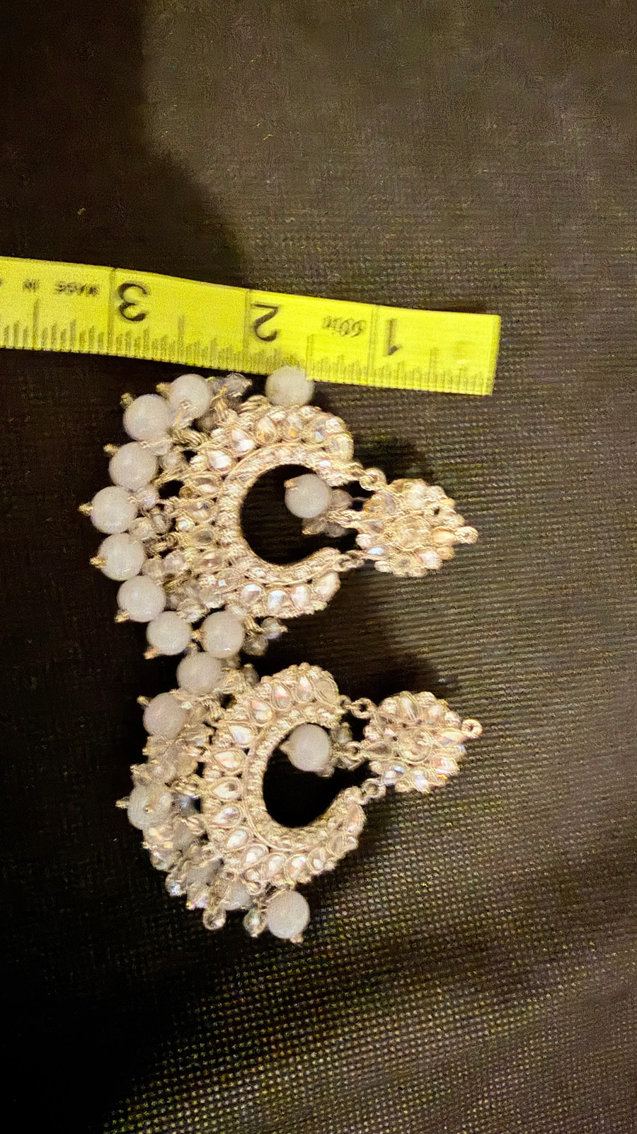 Crystal and Pearl adorned Jhumka’s/Earrings
