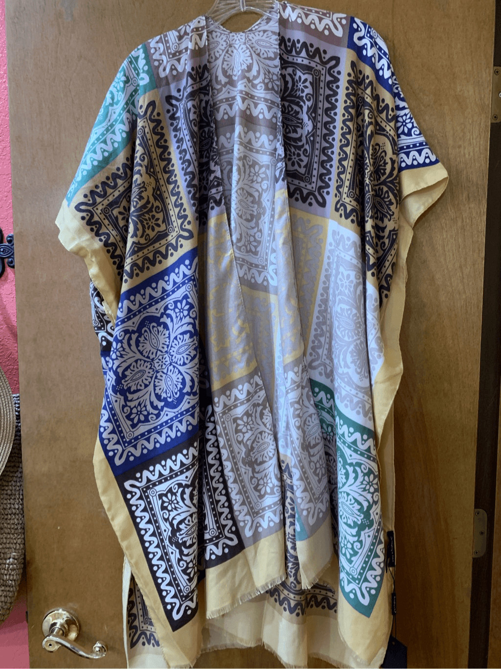 Yellow Blue Kimono #spring #summer #casual wear #multi color