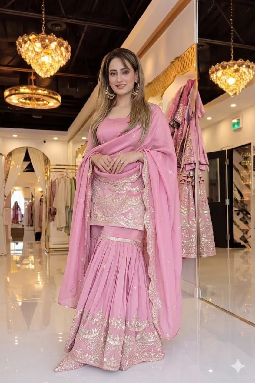 SALWAR KAMEEZ PAKISTANI INDIAN WEDDING PARTY WEAR DRESS BOLLYWOOD SUIT SHARARA
