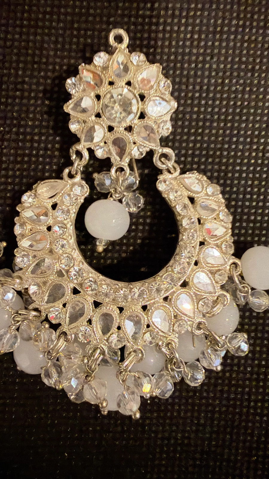 Crystal and Pearl adorned Jhumka’s/Earrings