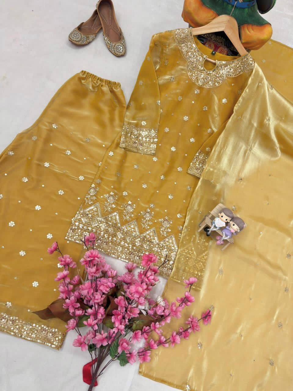 Designer Indian Pakistani top plazzo Bollywood Dress Party Wear Suit wedding