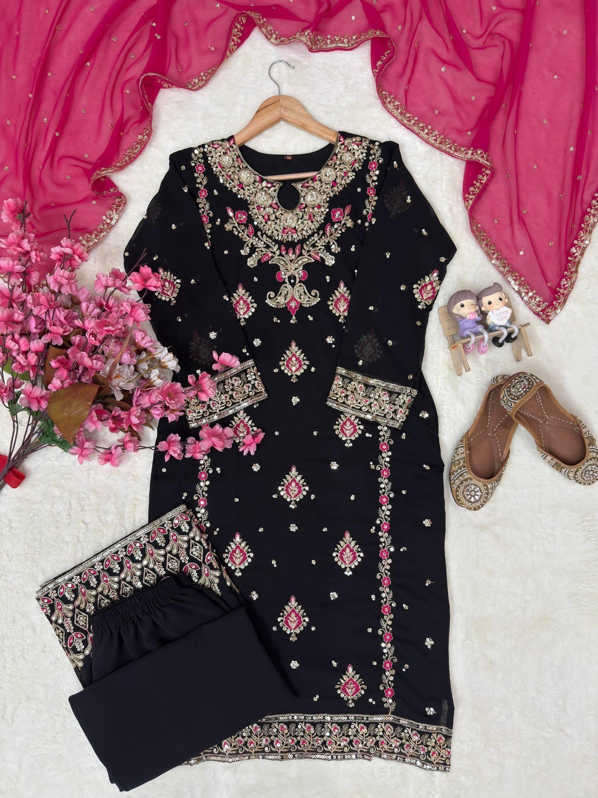 Designer Indian Pakistani kurti plazzo Bollywood Dress Party Wear Suit weddin