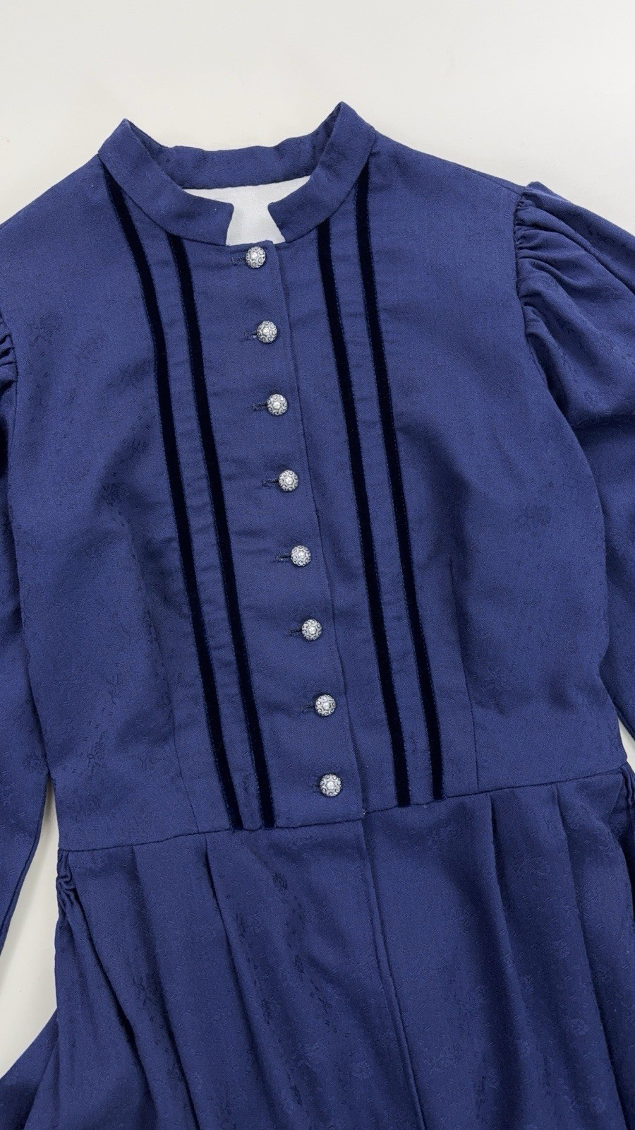 Vintage Bavarian Dirndl Dress 100% Wool Cottagecore Folk Prairie 2XL