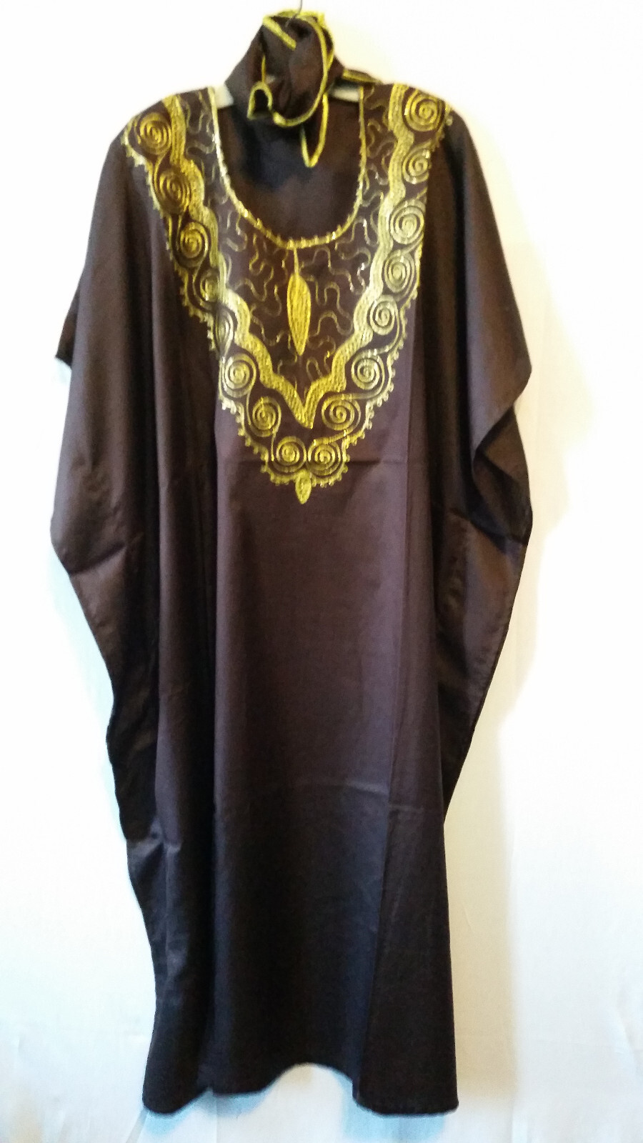 Women African Kaftan Dress Caftan Long Dress embroidered Polyester Free Size