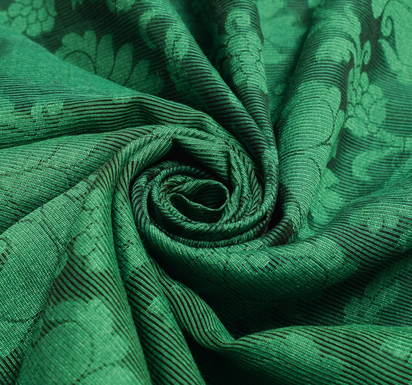 Sushila Vintage Green Patch Work Saree Self Woven Floral Silk Sari Craft Fabric